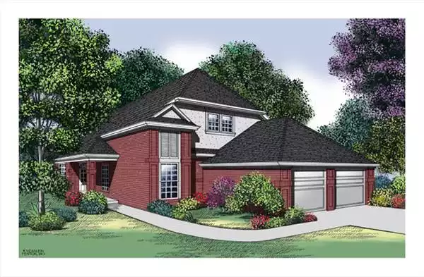 image of colonial house plan 6863